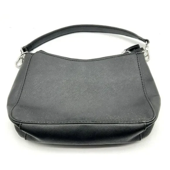 Nine West Black Purse Shoulder Double Zipper Organizer Bag - Picture 2 of 6